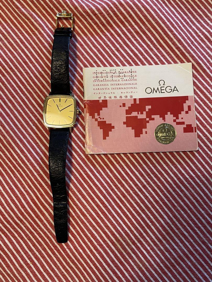 OMEGA DeVille Vintage Mens Automatic Gold Square Dial Watch 31mm Ref MA151796