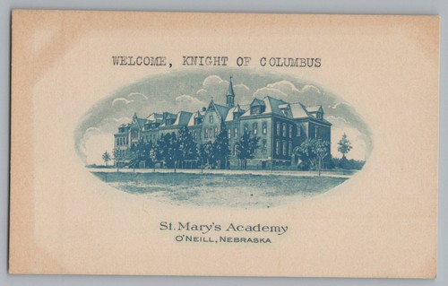 O'Neill Nebraska NE St. Mary's Academy Postcard c1910