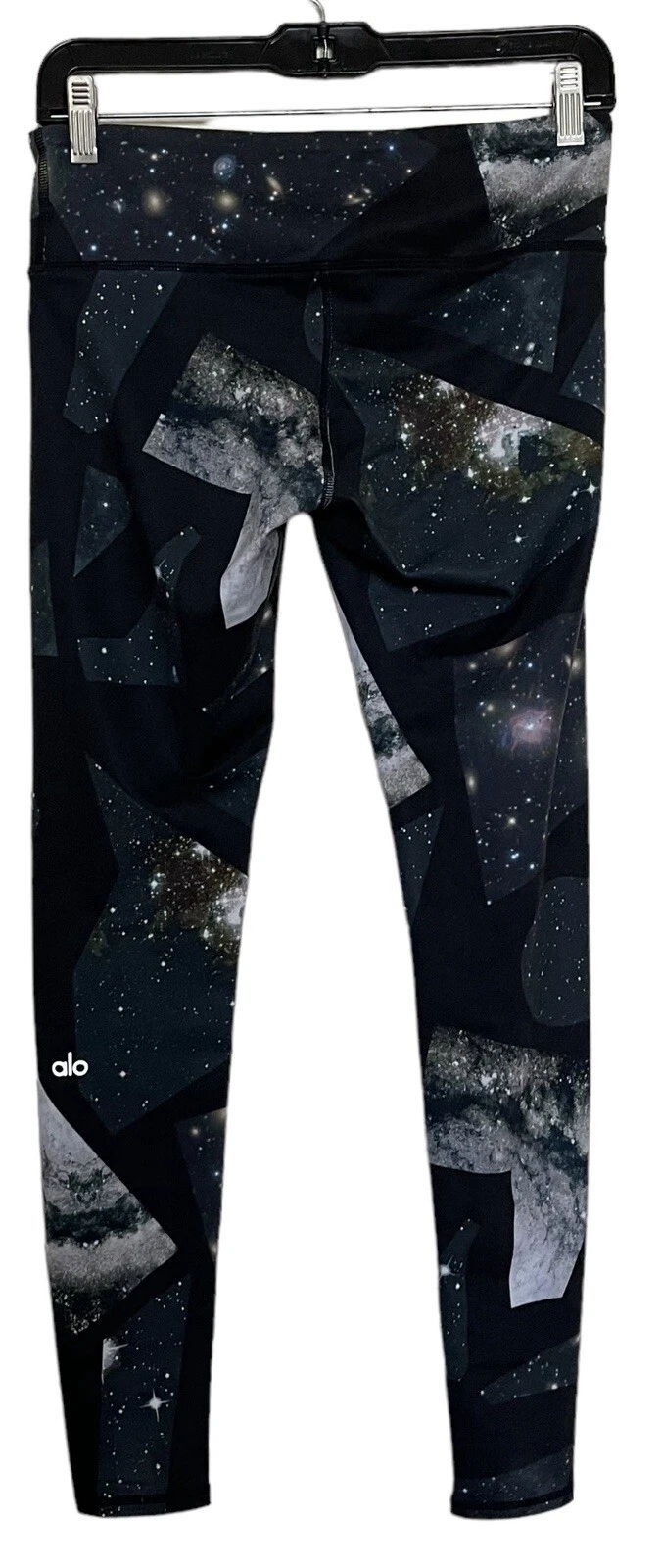 alo-yoga airbrush mid rise full length space galaxy leggings