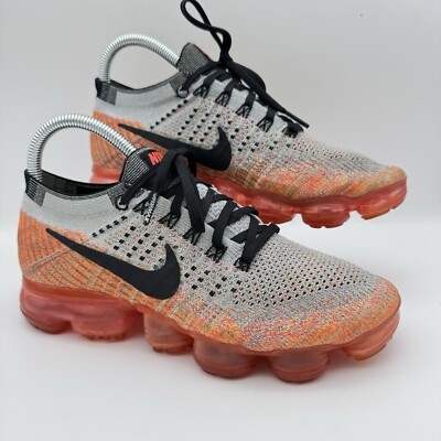 Nike Air Vapormax Flyknit Wolf Grey Crimson Black Womens Size - Main Image