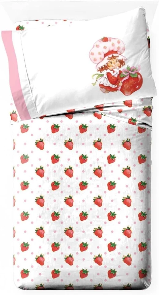 Delicioso juego de edredón Strawberry Shortcake para niños pequeños - fácil cuidado y diseño divertido Foto 4 de 4