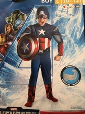 New Disguise Captain America Muscle Costume Boys Large