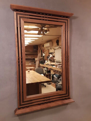 Marco de nogal Handmade espejos para decoración del hogar