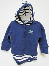 NCAA Notre Dame Fighting Irish Navy Hooded Creeper Leprechaun Logo 2 Feet Ahead