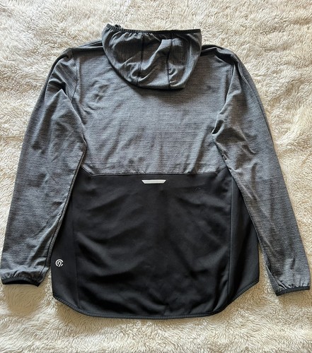 Champion Mens Lightweight Full Zip Running Jacket Hoodie Xl. Black & Gray. - Bild 4 von 6
