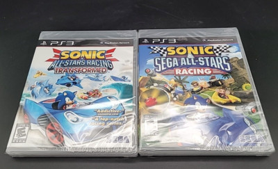 BOTH Sonic & Sega All-Stars Racing & All-Stars Racing Transformed PS3 New Sealed