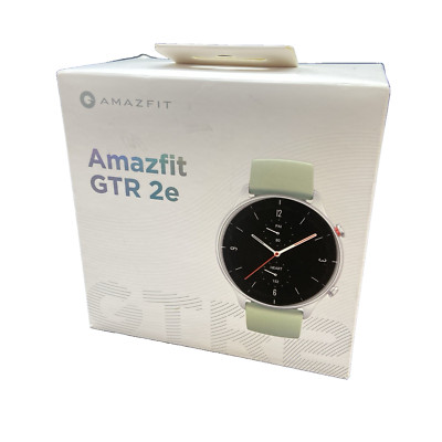 Amazfit GTR 2e 46,5mm Smartwatch grün-grau Aluminiumgehäuse Silikonarmband  OVP