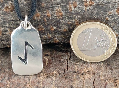 Colgante de cadena 925 plata alfabeto futhark runas runa todas las letras ABC runas - Imagen 26 de 132
