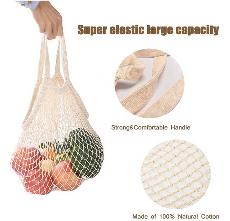 Reusable Mesh Net Turtle Bags String Fruit Storage Shopping Bag Handbag Tote HOT - Image 2 of 4