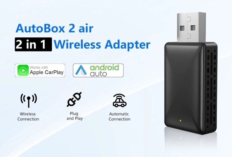 Mini Adattatore Dongle CarPlay Android Auto Cablato a Wireless Stereo di Serie - Miniatura 2