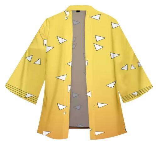 Anime Tanjiro Kamado Cosplay Kimonos Men Women Japanese Haori Kamade Nezuko - Foto 11 di 13