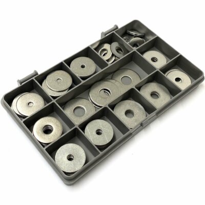175 VERSCHIEDENE A2 EDELSTAHL PFENNIG REPARATUR KOTFLÜGELSCHEIBEN M3 M4 M5 M6 M8 M10