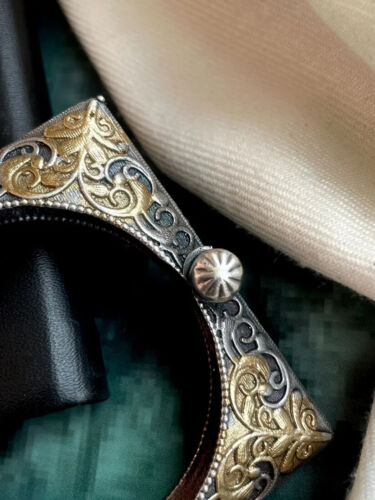 Dual Tone Ethnic Antique Look Openable Kada - Picture 2 of 5