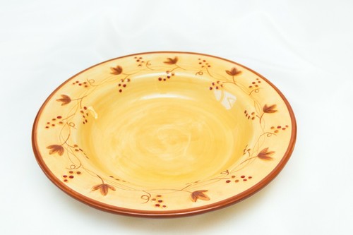 Rimmed Pasta Bowls Fitz & Floyd Del Vino Grapevine Retired - Picture 3 of 10