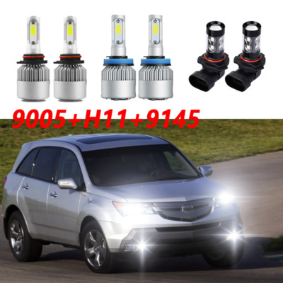 For Acura MDX 2004 2005 2006 - 6x CSP LED Headlight Fog Light Bulbs