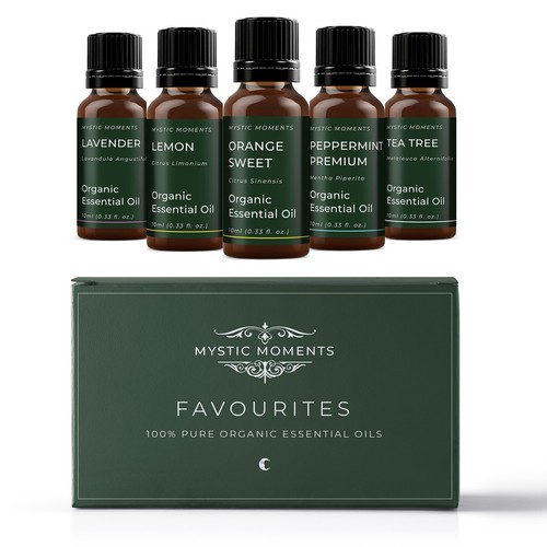 Mystic Moments Favourites Organic Essential Oil Gift Starter Pack 5 x 10ml