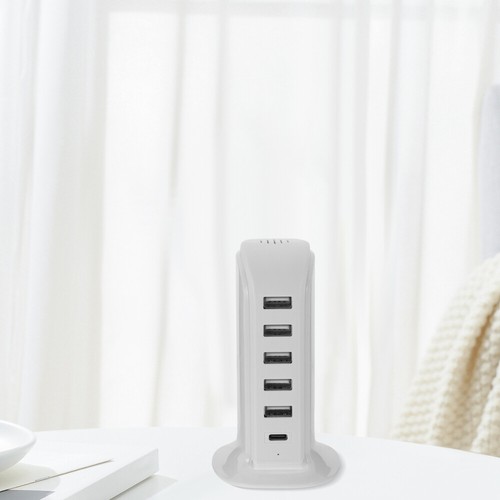 5V 4A 5 Port USB HUB Netzteil Handy-Ladegerät Schreibtisch Ladeplatte mit - Bild 12 von 12