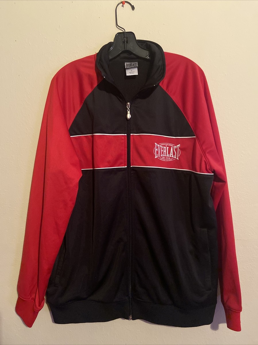 EVERLAST 黒 レザージャケット M Everlast Jacket Men's Black Double Zip Activewear Jackets Size 2XL