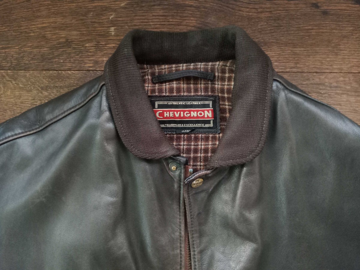 Vintage Chevignon leather bomber jacket size L | eBay Vintage Chevignon leather bomber jacket size L | eBay