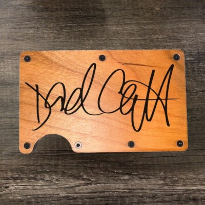 Wood Wallet Minimalist Laser Engraved with David Arquett