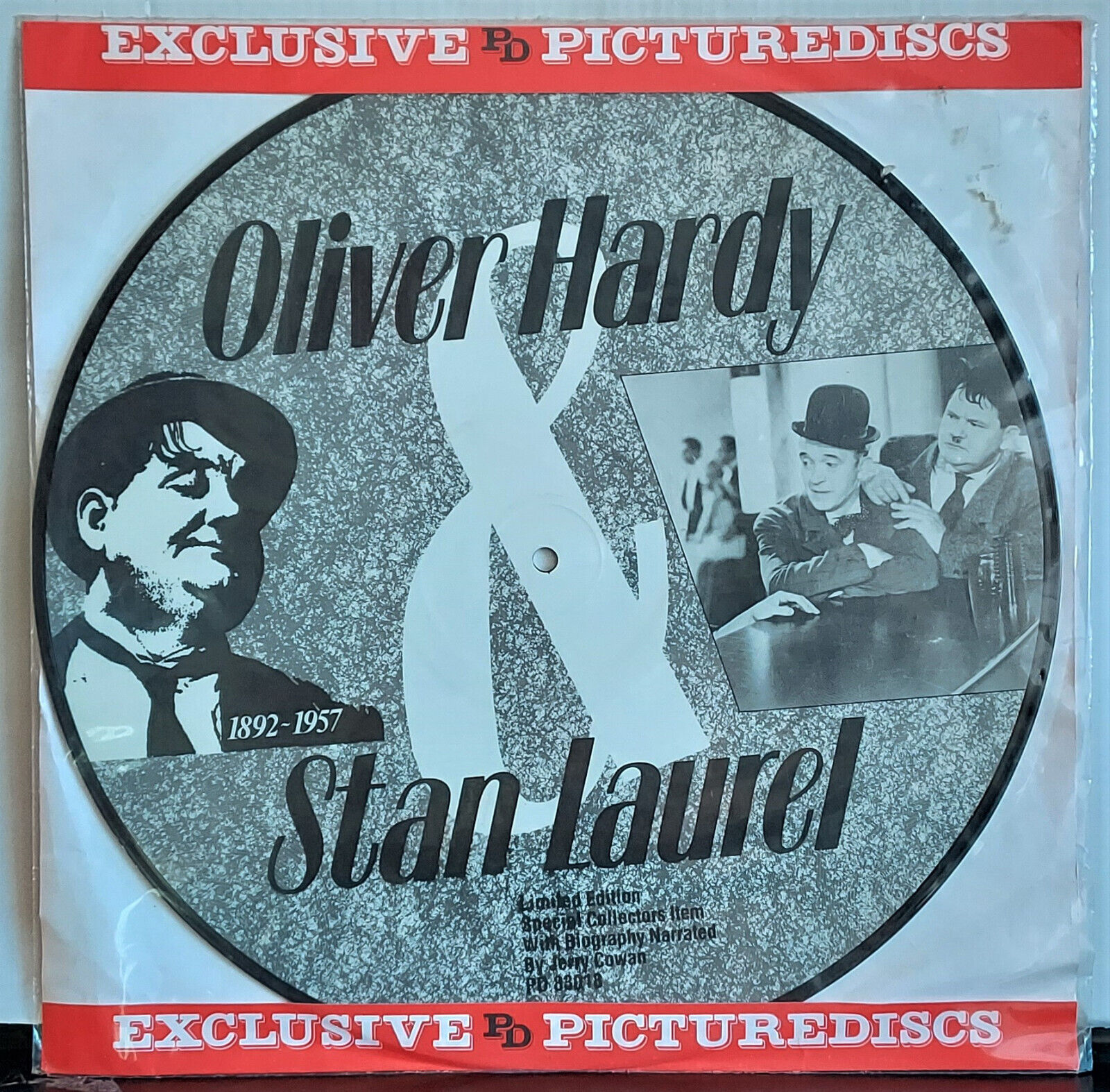 Oliver Hardy & Stan Laurel 12" 45 RPM Exclusive Picture Disc Danish Import
