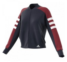 Ladies Adidas Sport Id Jacket Blue And Red Size Medium (12/14) #w4