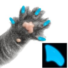 BAHAMA BLUE GLOW  60 PIECE Soft Nail Caps for Cat Claws  PRETTY CLAWS  Paws