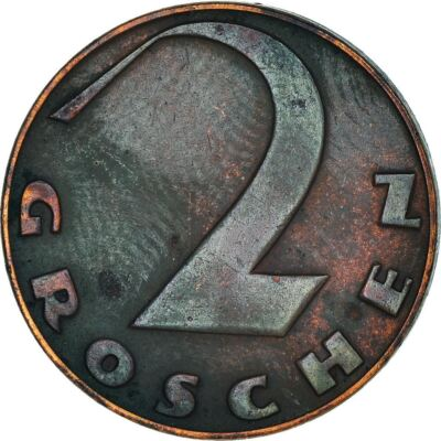 #ad Austria 2 Groschen Coin Cross Potent 1925 1938 $13.13