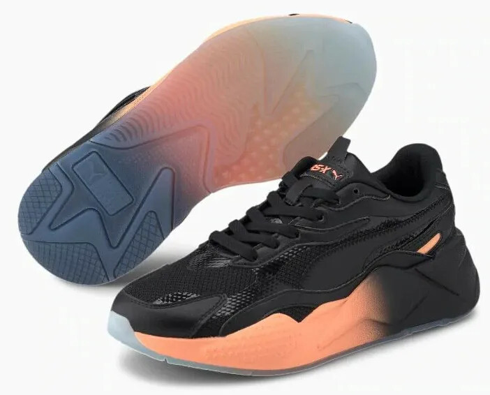PUMA RS-X3 GRADIENT Black/Cantalop Women's Casual Running Shoes 372115-02  Size 9 | eBay