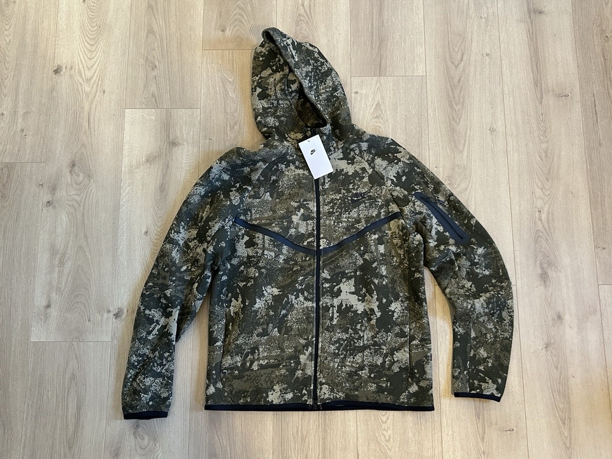 レア【美品】NIKE WINDRUNNER PRINTED HOODIE XL NIKE Windrunner Logo-Print Cotton-Blend Tech Fleece Zip-Up