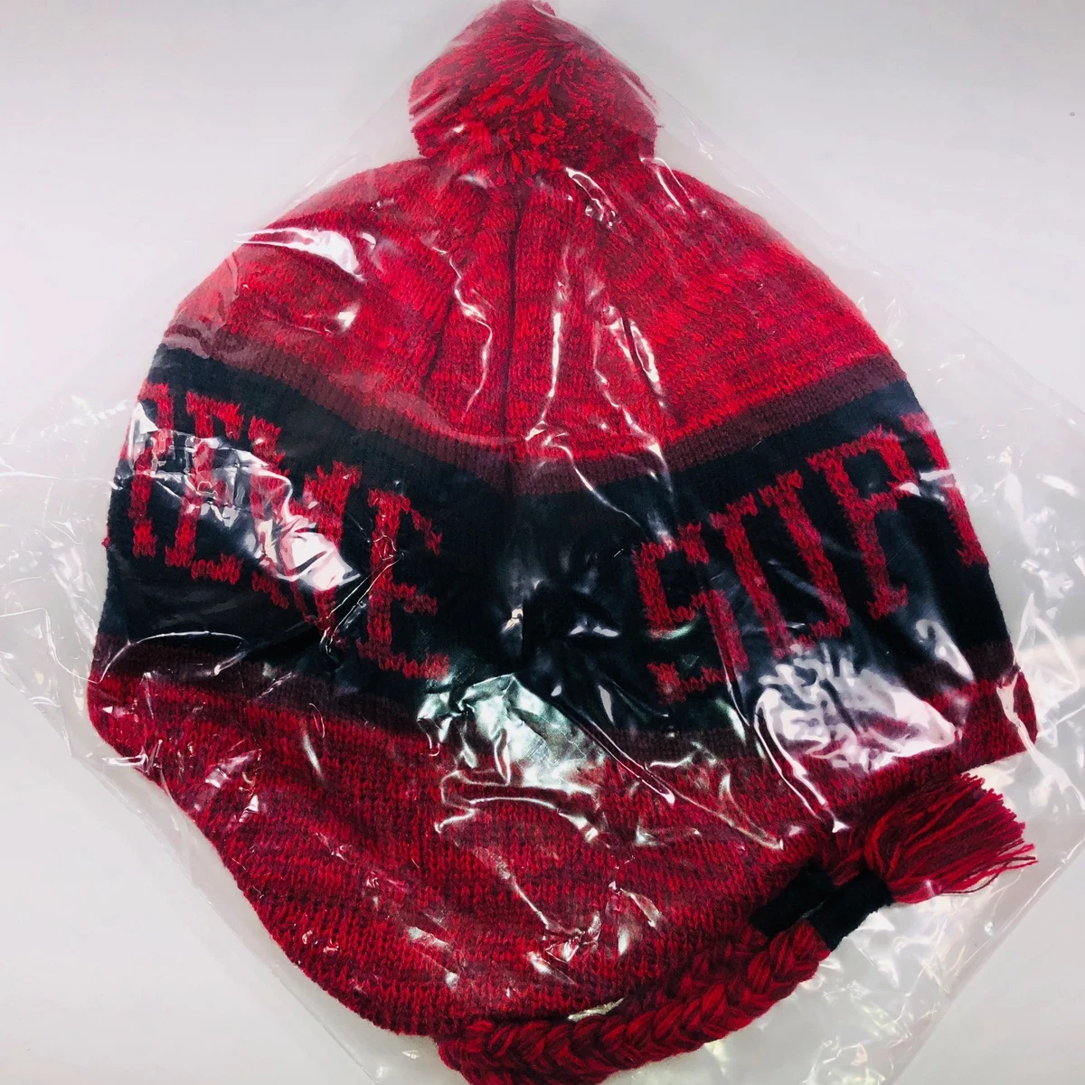 Supreme Heathered Earflap Beanie Red & Black FW18 Streetwear Hypebeast