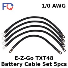 1/0 AWG Gauge E-Z-Go TXT48 Golf Cart Battery Cable Wiring 5 pcs Set Made in USA