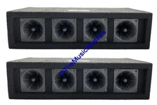 Pair 4-Way 200W Super Horn Tweeter Speaker Boxes Pro Studio DJ PA Car Home Audio