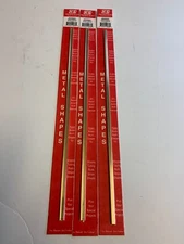 K&S Solid Brass C Channel 3 Pieces Packs 12" Long 12" wide x 3/16"  #9886