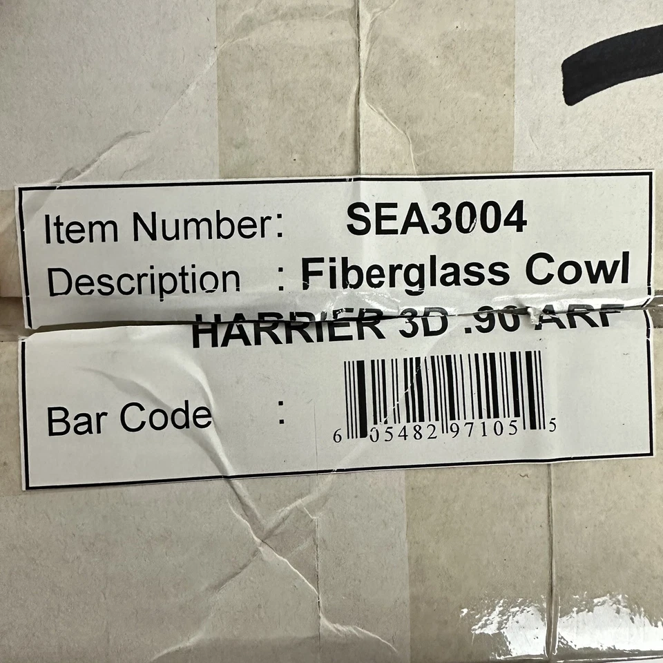Seagull HARRIER 3D .90 ARF Fiberglass Cowl SEA3004 Yellow - Image 2 of 4