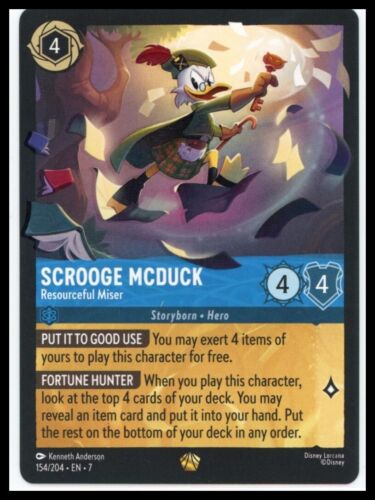Disney Lorcana Archazia's Island Scrooge McDuck Resourceful Miser 154/204 Regula
