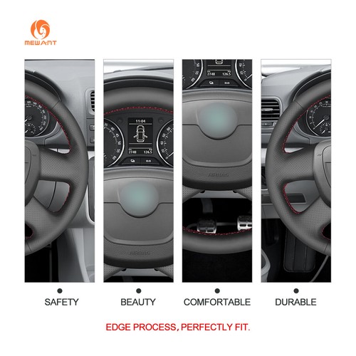 MEWANT Artificial Leather Steering Wheel Cover for Skoda Octavia Superb Fabia a5 - Imagen 7 de 10