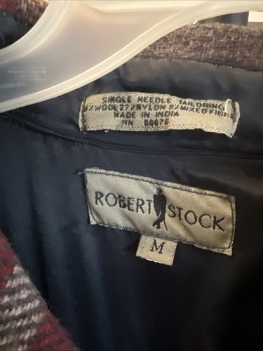 De Colección Robert Stock Camisa Abotonada Mezcla Lana Chaqueta Para Hombre’s M Cazadora Gruesa Cálida - Imagen 2 de 5
