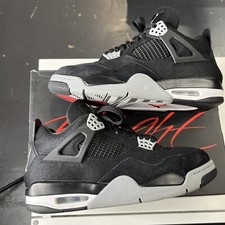 Size 9 - Jordan 4 Retro SE Mid Black Canvas Preowned