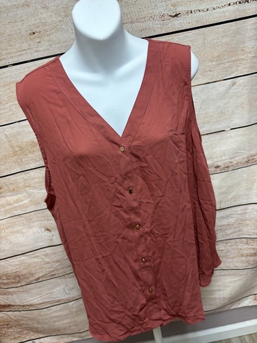 Maurices Womens Tank Top Plus Size 2X Womens Sleeveless New Blouse V-neck Shirt - Picture 11 of 13