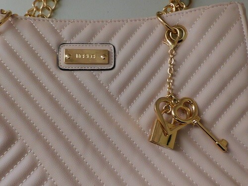 MARIKAI Quilted Multi Compartment Chain Shoulder Bag Blush - Picture 3 of 4