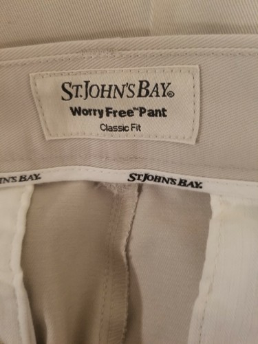 Pantaloni eleganti St. John's Bay da uomo taglia 32X30 kaki senza preoccupazioni vestibilità classica - Foto 5 di 7