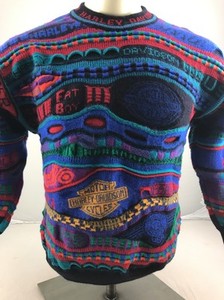 Harley-Davidson-Rare-Vintage-Rare-Original-Australia-Coogi-Sweater-XS-Vaporwave