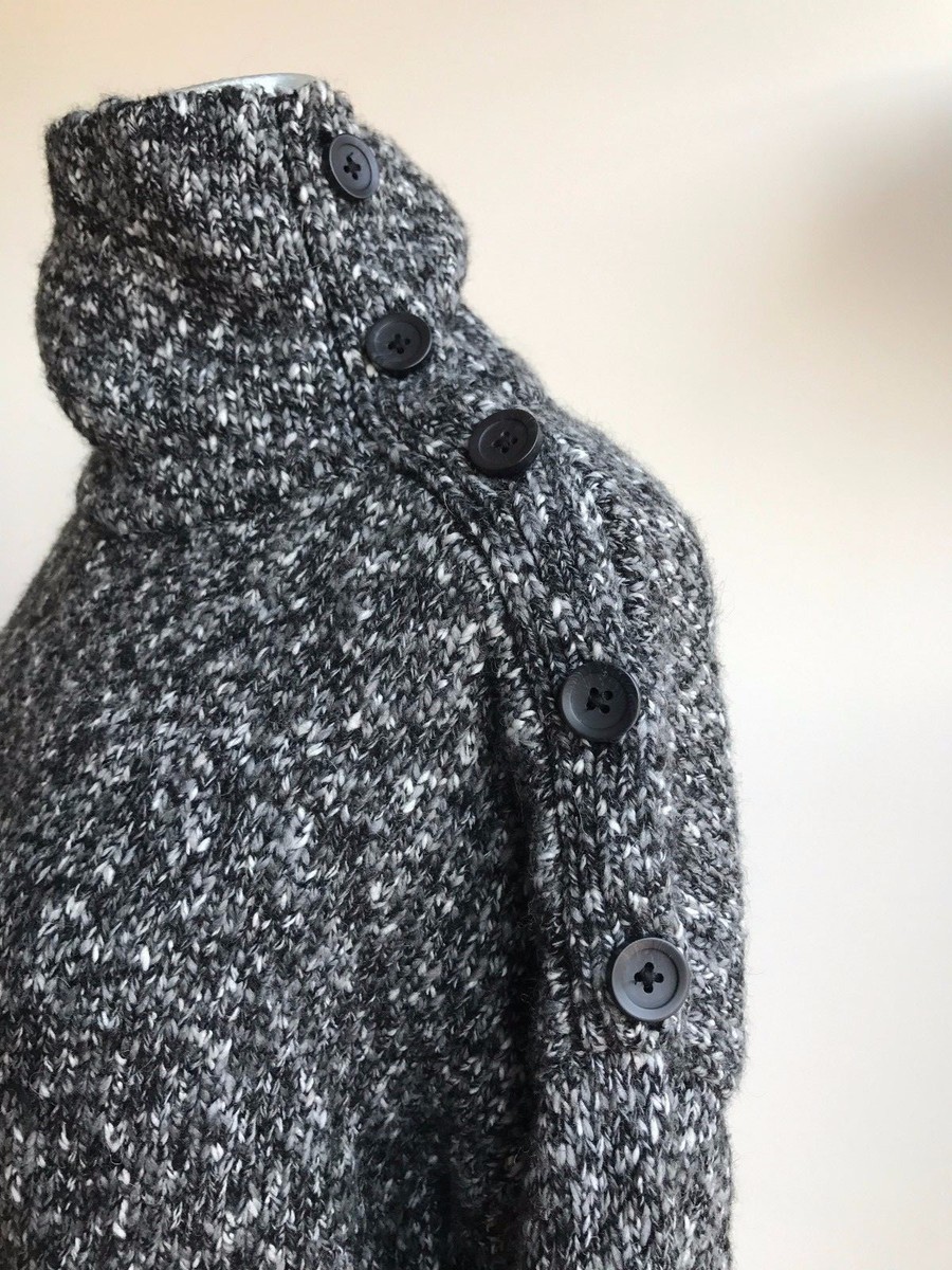 New Women Madewell Button-Shoulder Turtleneck Sweater, Size