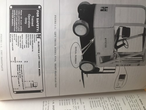 HYSTER E60A E70A E80AS E100A FORKLIFT SHOP REPAIR SERVICE MANUAL OEM Guide Book - Picture 6 of 8