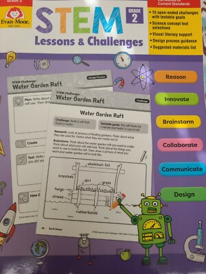 STEM Lessons and Challenges, Grade 2 - Paperback By Evan Moor -brand new