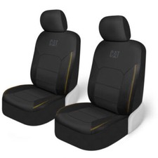 Cat FlexHybrid Car Seat Covers, Black Premium Faux Leather  Mesh Seat Covers...