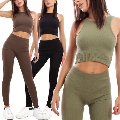 Damen Sport Overall Oberteil Unterhemd Fitnesshose TOOCOOL VI-001