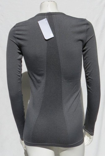 NEW $34 FABLETICS US Women’s sz S Gray Long Sleeves Seamless EUREKA Top Running - Picture 2 of 6