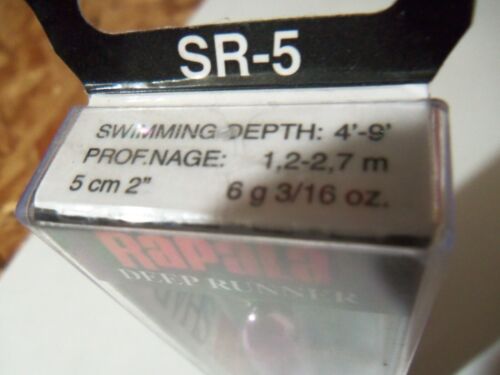 1 esca Rapala Deep Shad Rap SR5 FF personalizzata viola hot streak PHS NUOVA CON SCATOLA - Foto 4 di 5